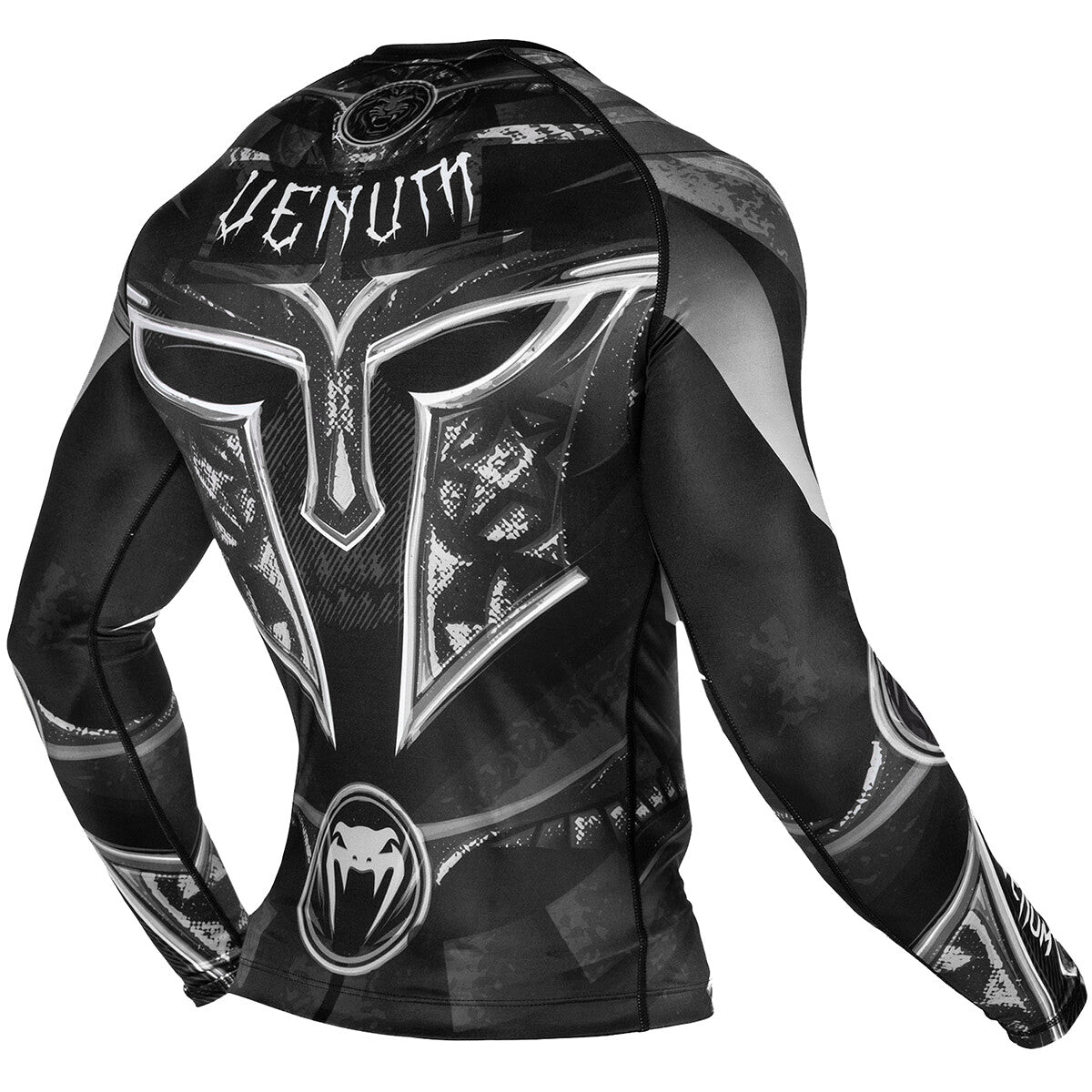 Long Sleeve MMA Rashguard for Combat Sports - Black White