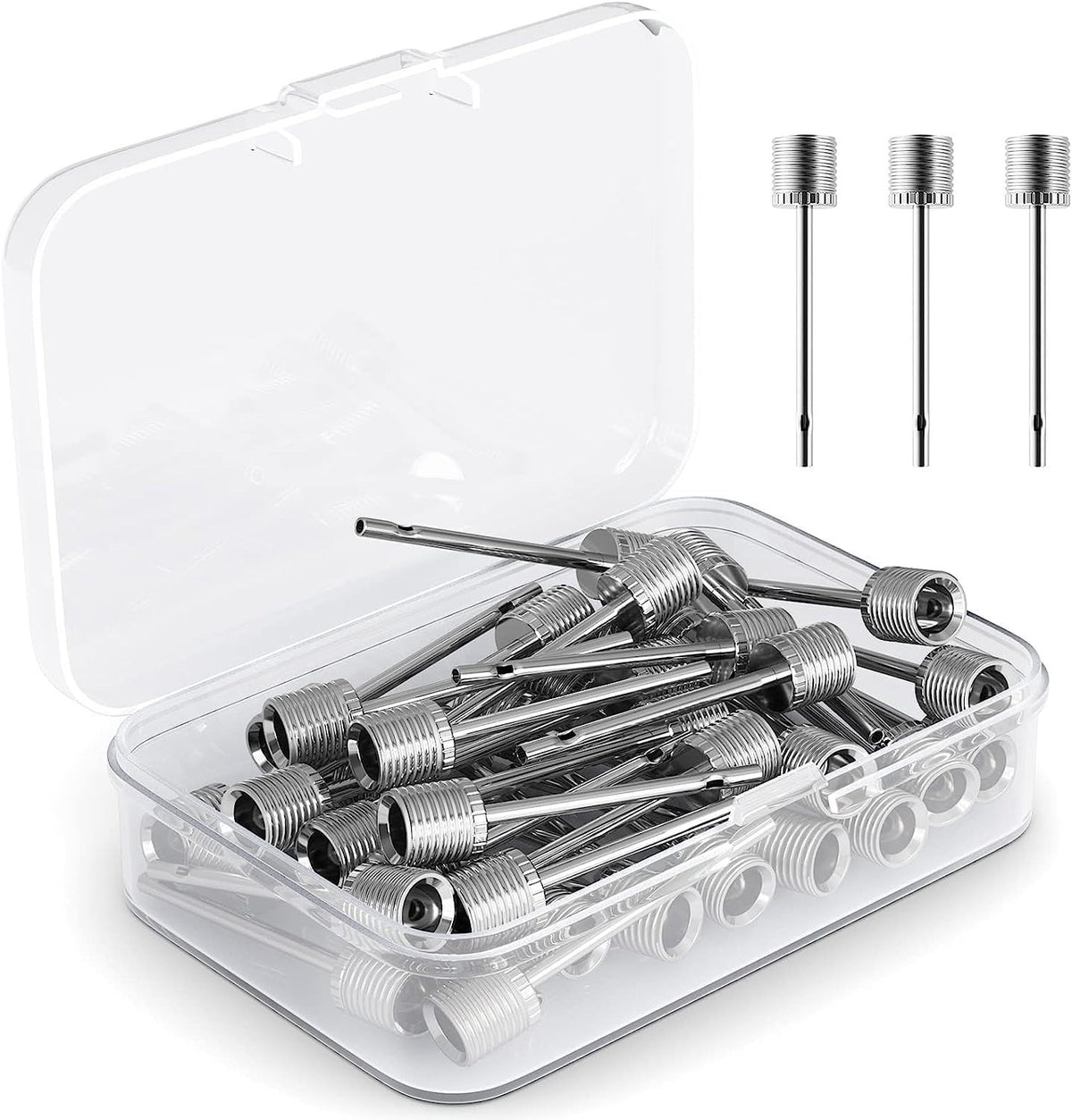 35pcs Ball Pump Needles Set for Basketball Soccer Football - Stainless Steel Inflation Pins