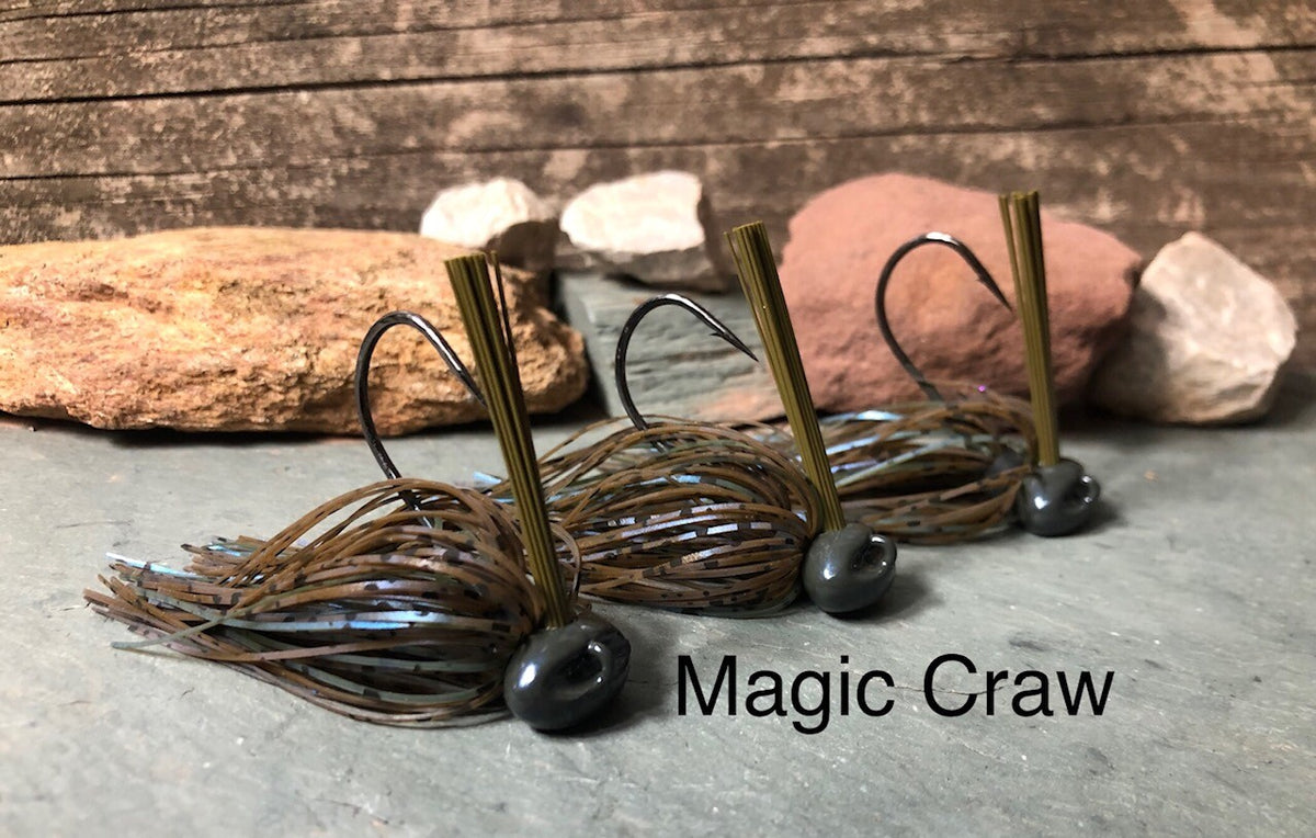 Bass Fishing Jigs Set - Weedless Flipping & Football Jig Heads for Bass