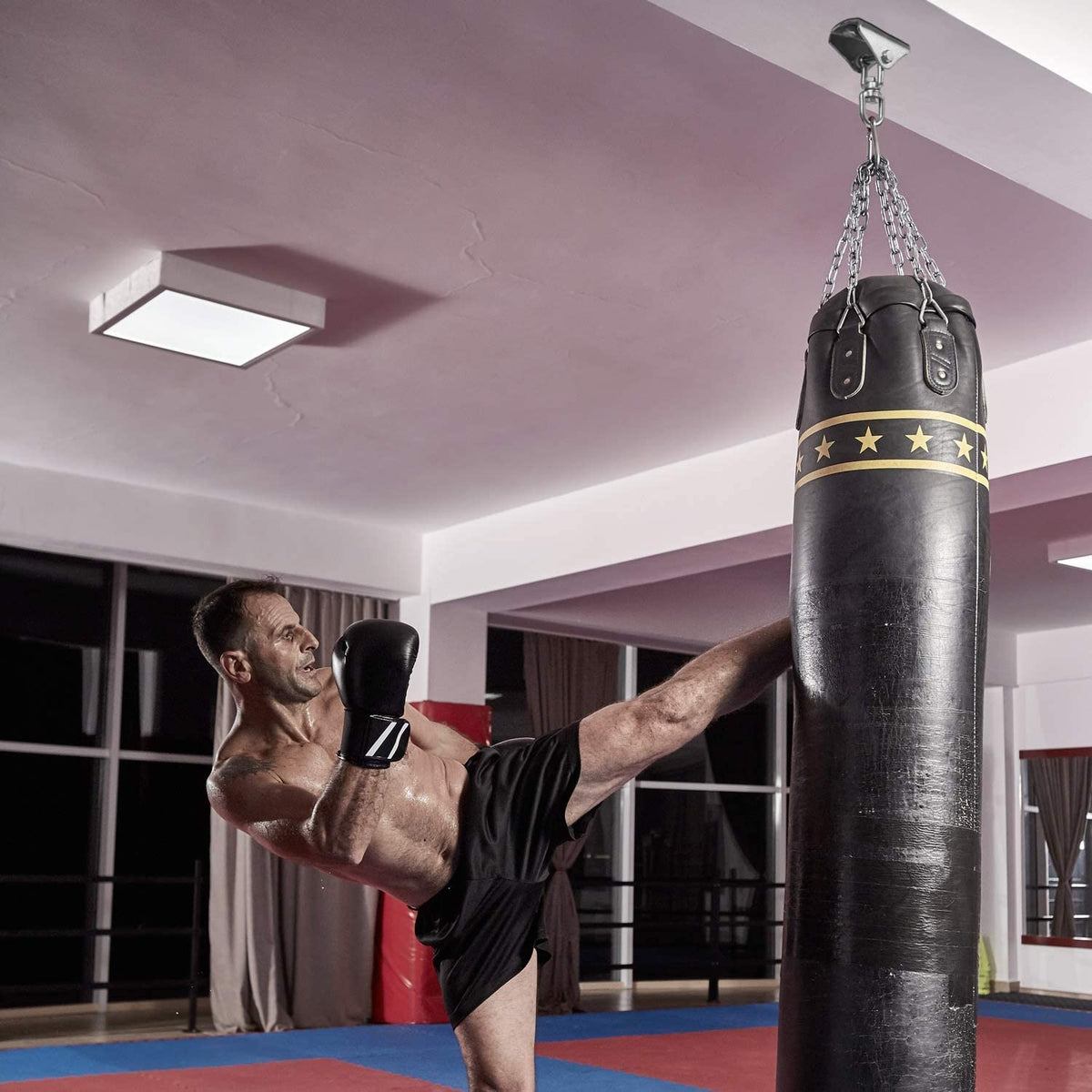 Heavy Bag Hanger Support Mount - Steel 360 Degree Rotation, Supports Up to 1000lb