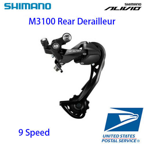 Shimano Alivio RD-M3100 Shadow 9-Speed Long Cage MTB Rear Derailleur
