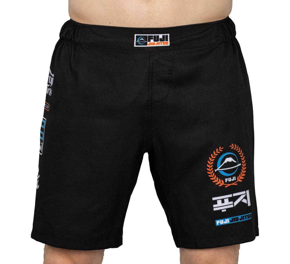 Grappling Fight Shorts for MMA BJJ No-Gi Competition - Black