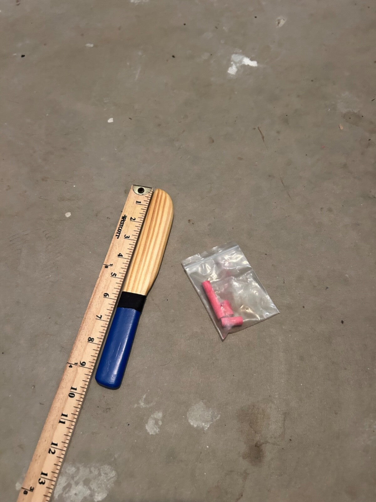 Handmade Wooden Tanto Bokken Practice Sword with Chalk Blade - 10 Inches