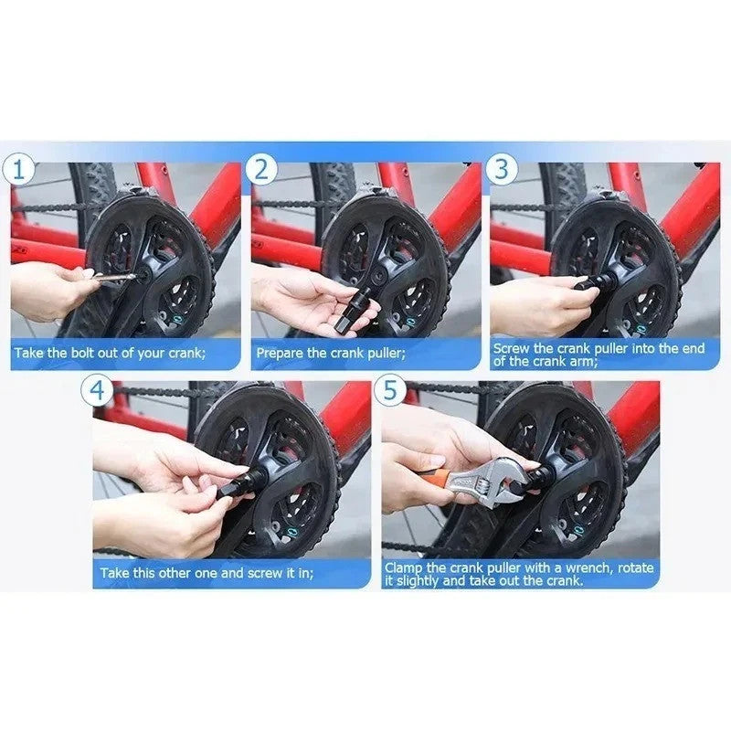 Heavy Duty Bicycle Crank Puller Tool for Bike Maintenance and Repair