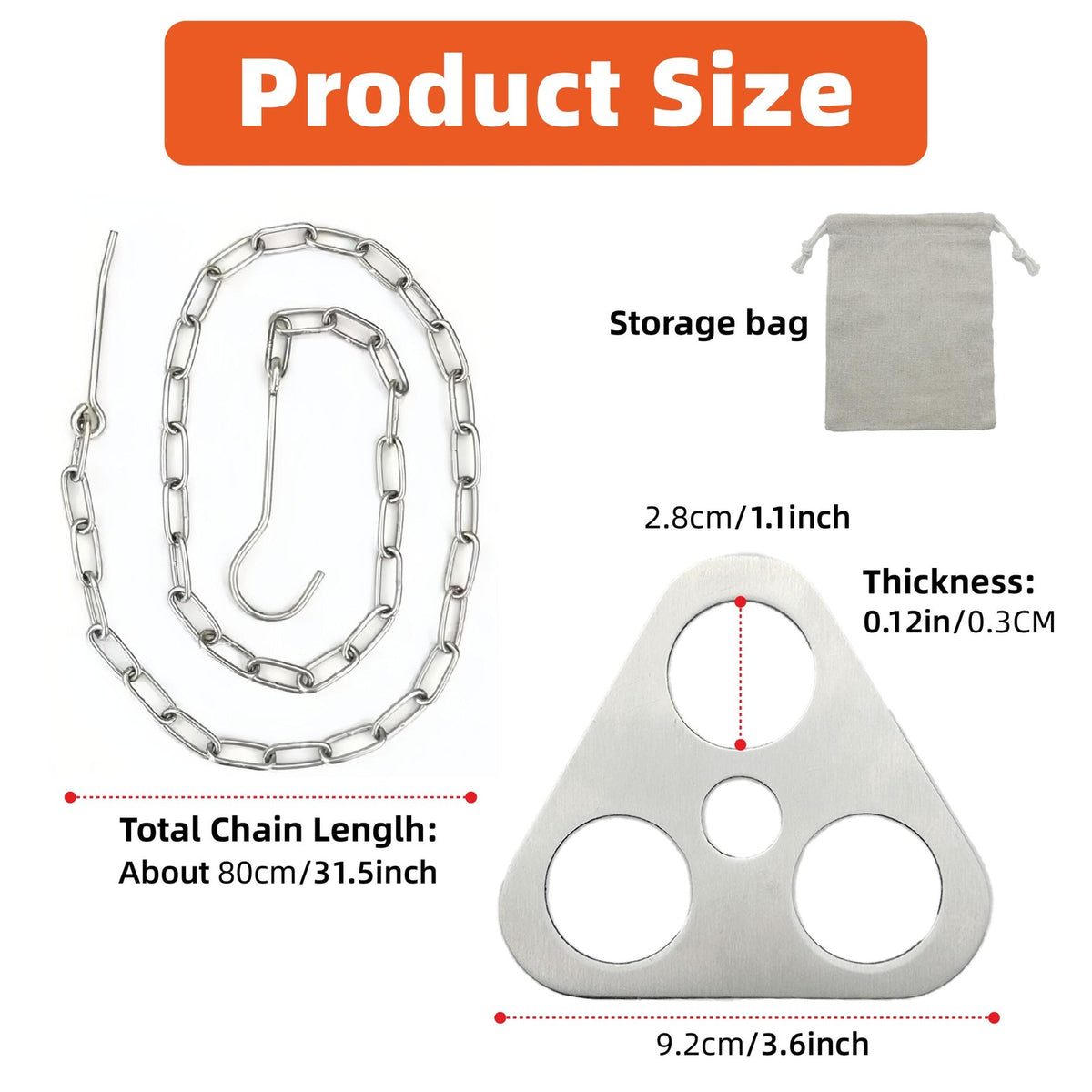 Stainless Steel Camping Tripod Plate for Outdoor Cooking and Fire Pit Support