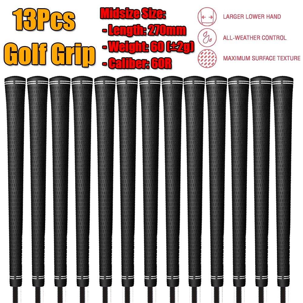 13 Pcs Golf Club Grips Rubber Non-Slip Midsize & Standard Size Set