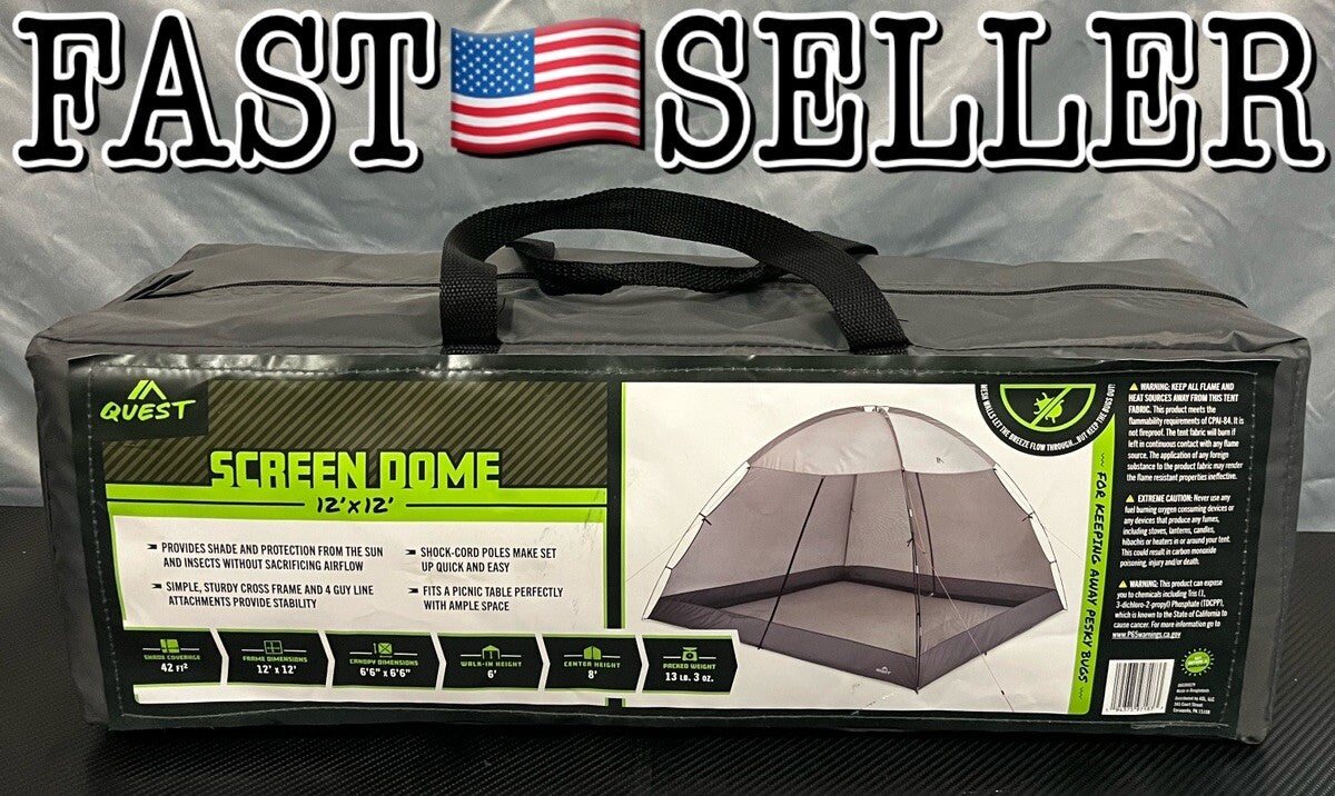 12x12 Dome Screen House for Camping Outdoor Patio Bug Shelter