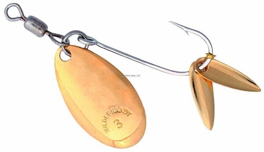 Fishing Spinner Lure 1 1/4 Inch 1/32 Oz Gold Pack of 2