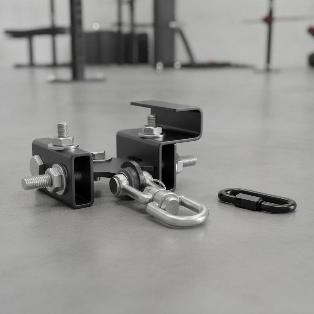Heavy Bag Hanger for I Beam - Adjustable Steel Mount Supports Up to 900 LBS
