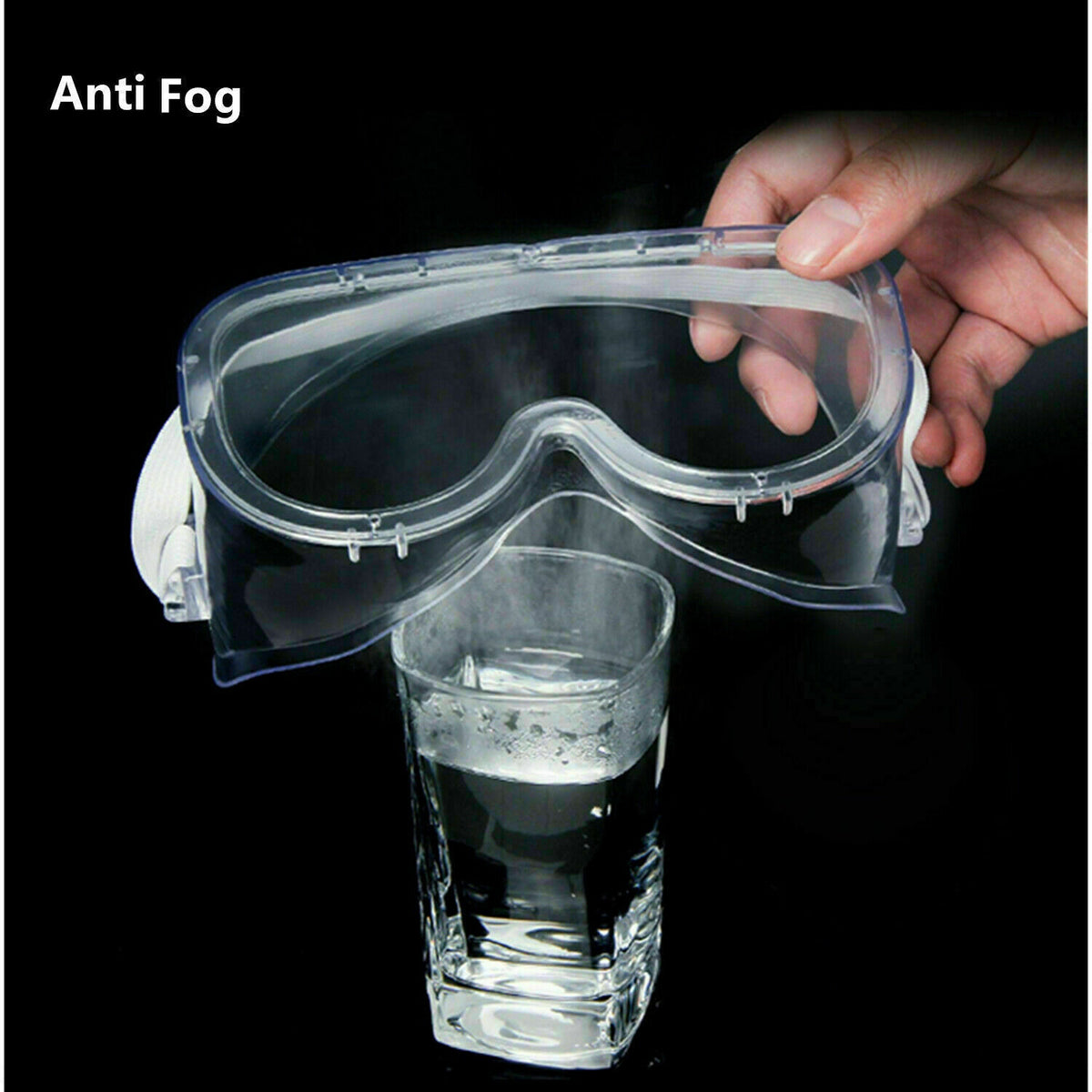 Protective Safety Goggles for Lab Work & Chemical Use - Clear Lens, Adjustable Strap