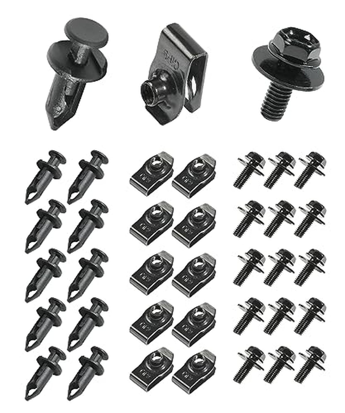 Vehicle Bumper & Body Fastener Kit - 35PCS Engine Under Cover Bolts Screws