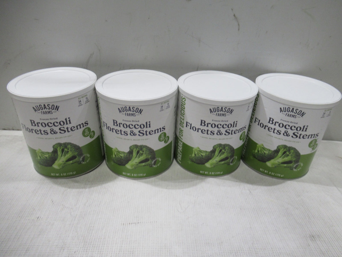 Freeze-Dried Broccoli Florets & Stems - 6 oz, Long Shelf Life, No Prep