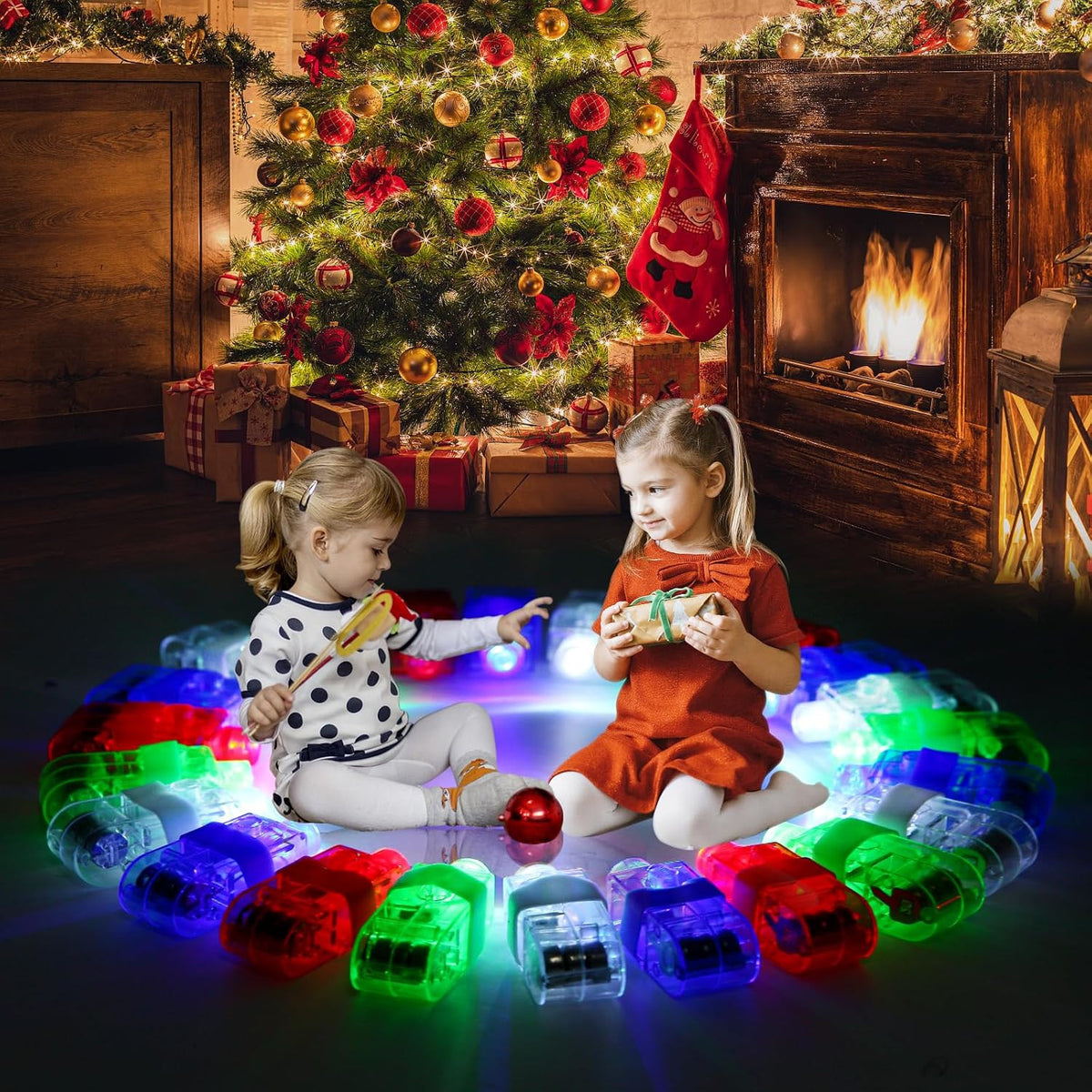 60Pcs LED Finger Lights for Kids Glow Party Favors - Bright Mini Flashlights
