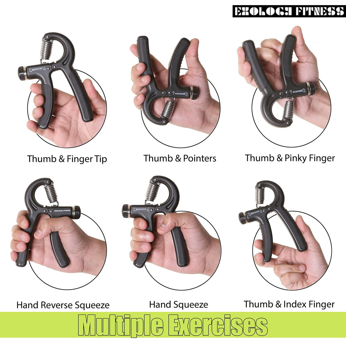 Grip Strength Trainer 11lb-132lb Hand Exercise Device for Forearm & Wrist