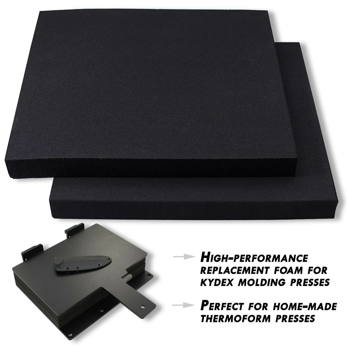 Thermoform Sheath and Holster Molding Foam 2 Pack | Custom Crafting Material