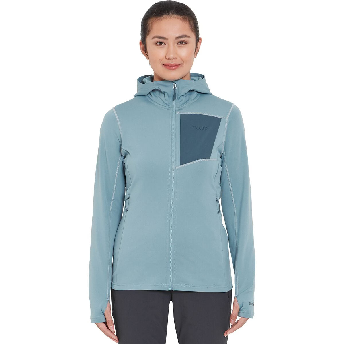 Women's Midlayer Hooded Jacket with Thermic Fleece for Outdoor Activities
