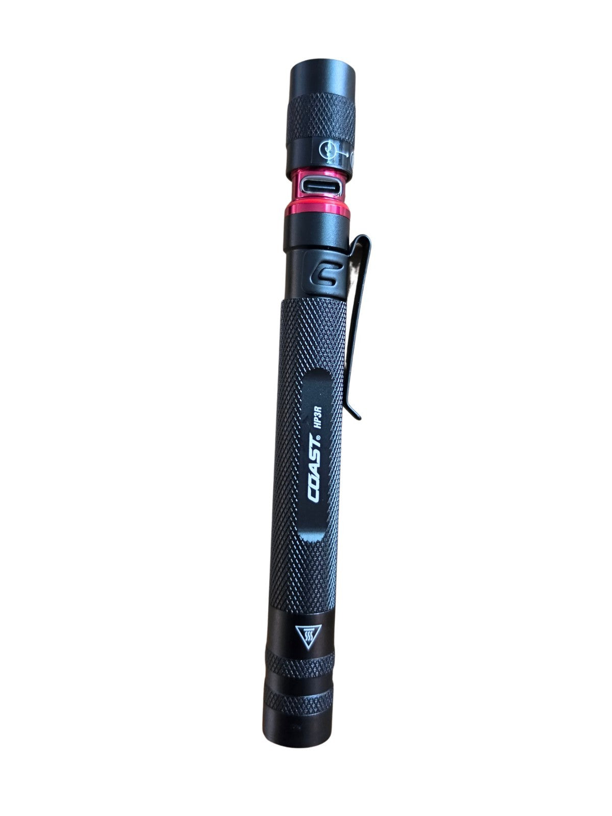 Rechargeable LED Penlight with Twist Focus - 500 Lumens, Compact Black