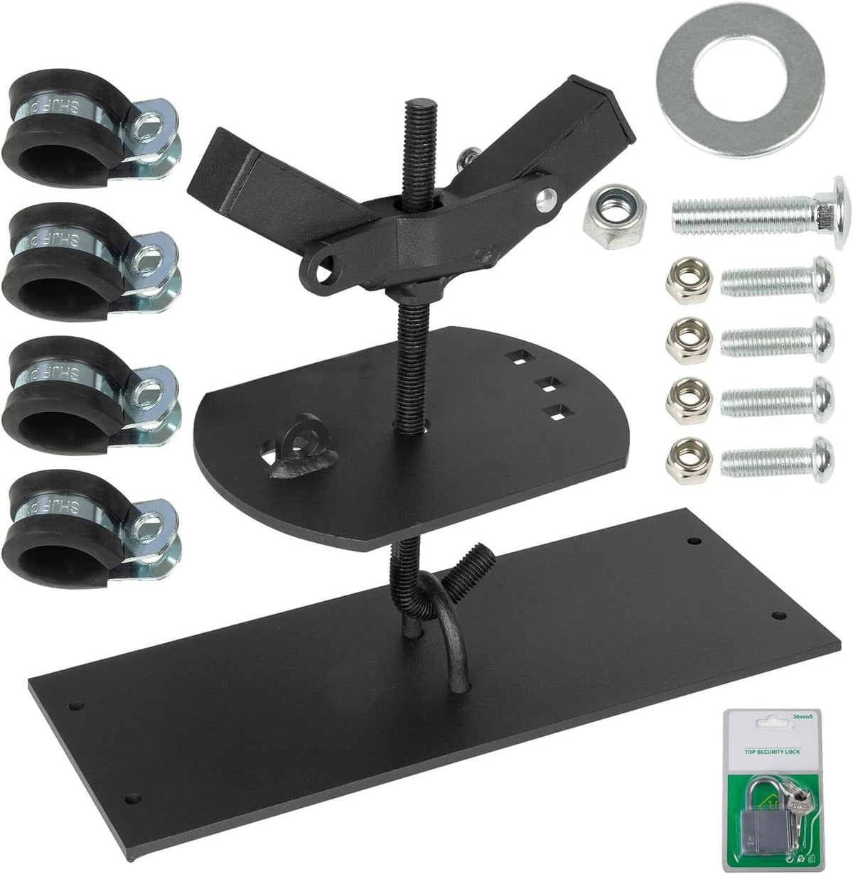 Universal Steel Roof Rack Spare Tire Carrier Lock for Up to 35-Inch Tires