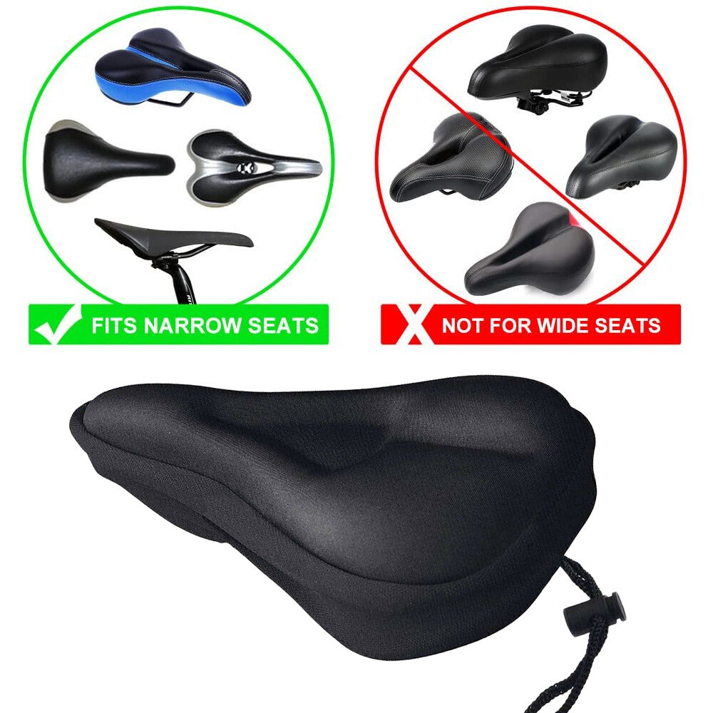 Gel Bicycle Seat Cover Wide Padded Saddle Cushion for Mountain Bike