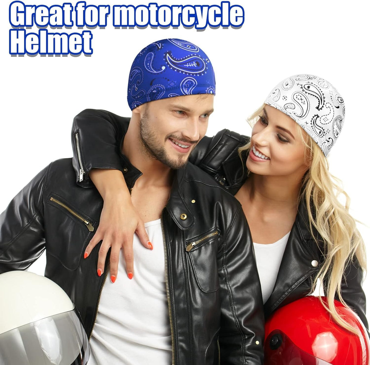 Cooling Skull Cap Helmet Liner - Sweat-Wicking Beanie for Men Women