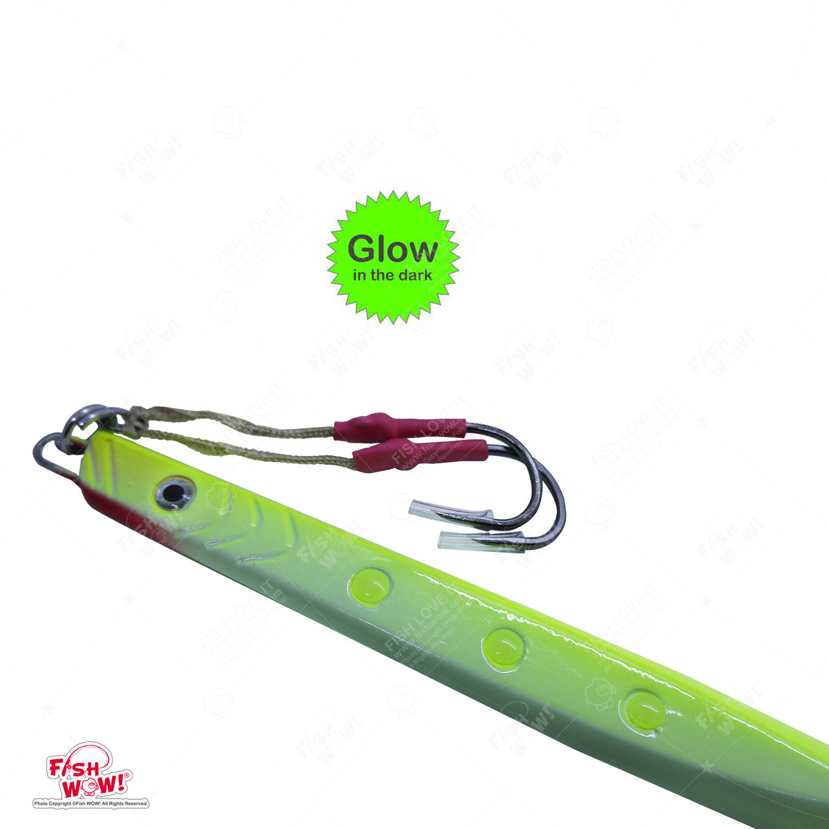5pcs 400g Glow In The Dark Fishing Speed Jig Lures for Deep Water Trolling