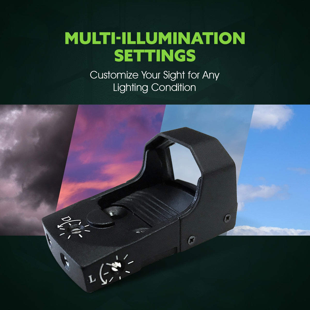 Green Dot Sight with Mounting Plate for Taurus TX22 Gen2 & G3C Pistols