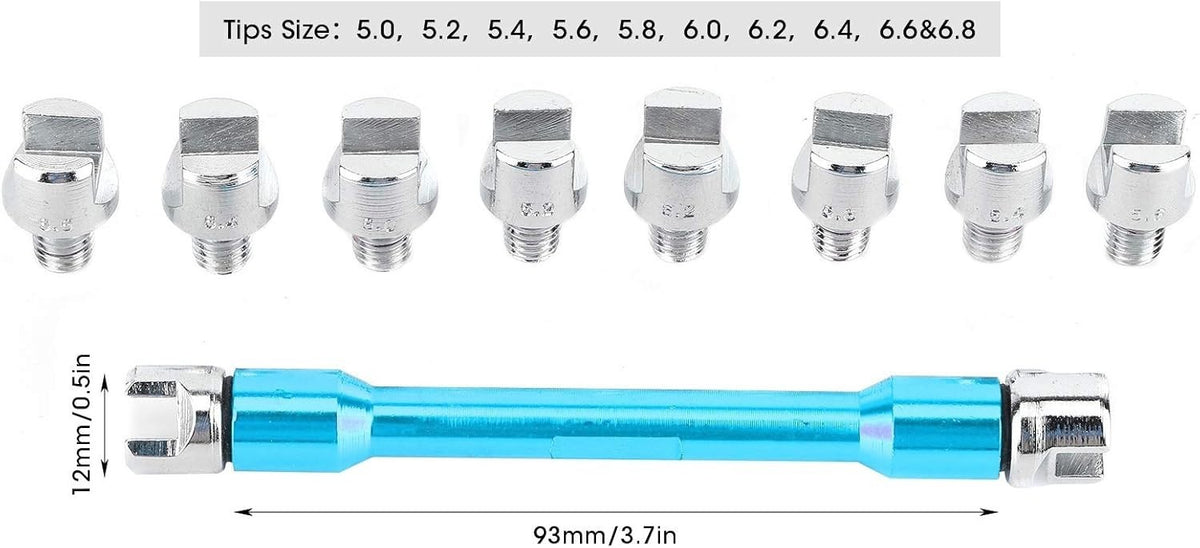 Motorcycle Spoke Wrench Set 5068mm - Universal Wheel Rim Tool for Dirt Bikes