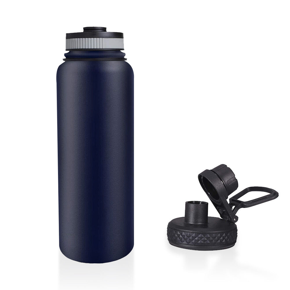 40oz Stainless Steel Vacuum Insulated Water Bottle with Wide Mouth & Leak-Proof Lid