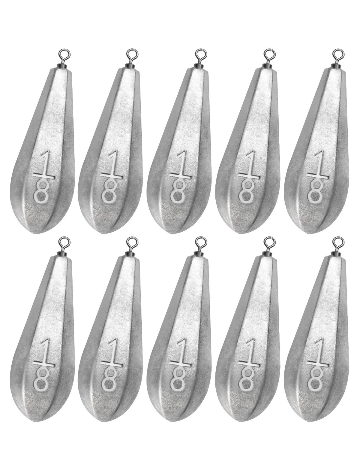Saltwater Fishing Sinkers with Swivel for Deep Water Bottom Fishing - Multiple Sizes