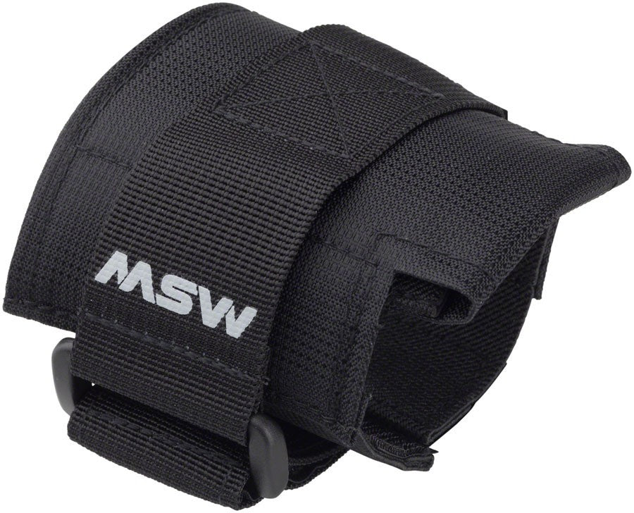 Bike Saddle Tool Bag - Black Seat Wrap with Elastic Compartments for Cycling