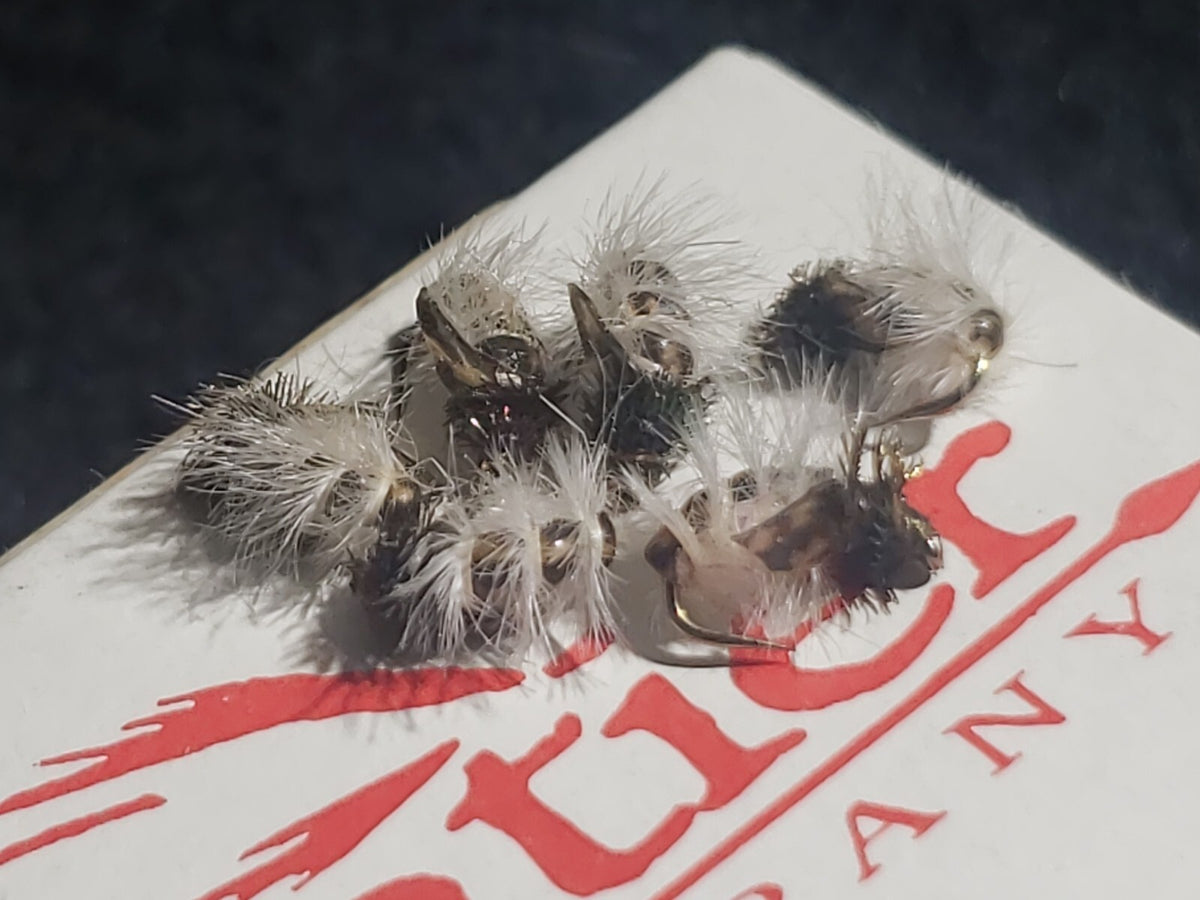 Fly Fishing Flies - Tan Size 20 Caddis Pupa Artificial Lures 6 Pack