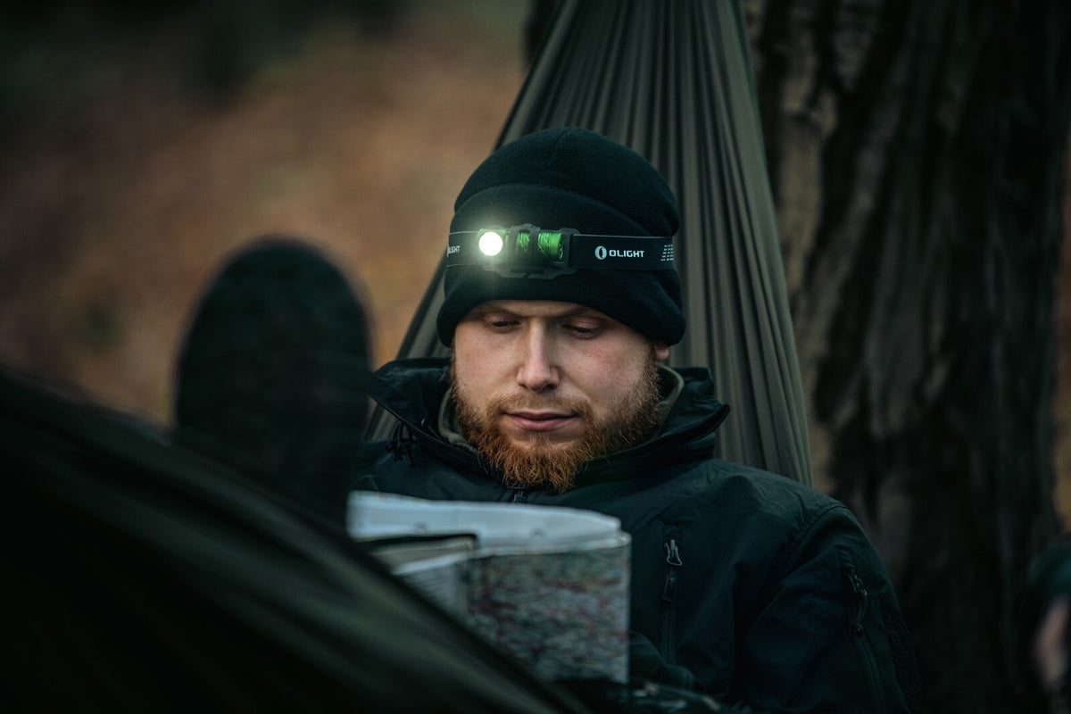 Rechargeable LED Headlamp with 1100 Lumens, White & Red Light, Compact