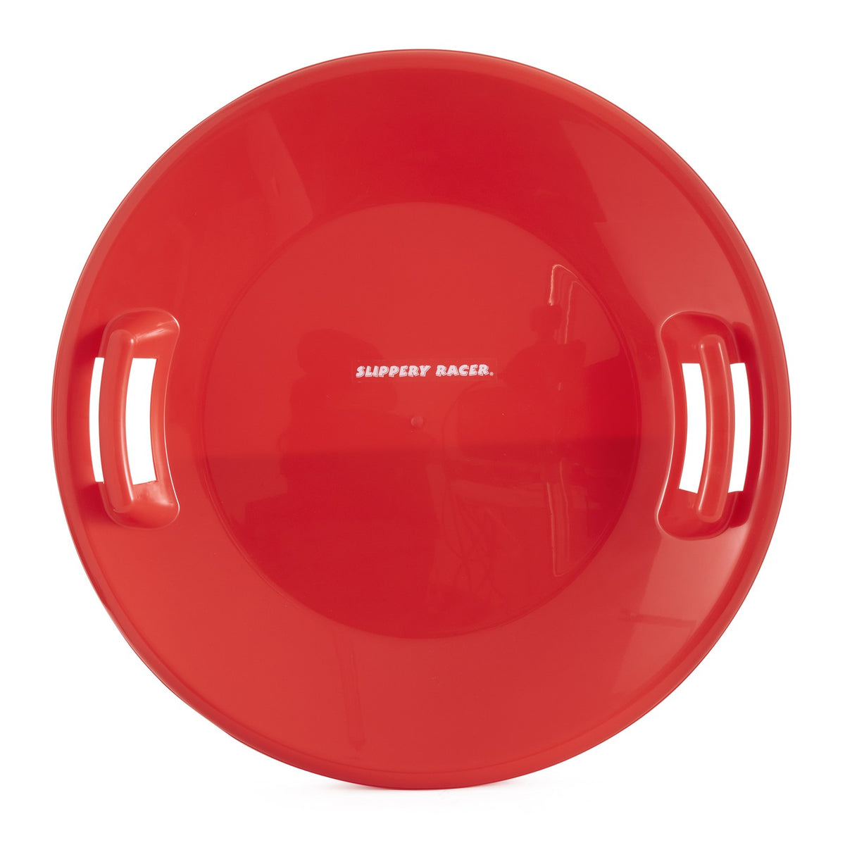 Plastic Saucer Snow Sled for Adults and Kids - Red Downhill Snow Disc