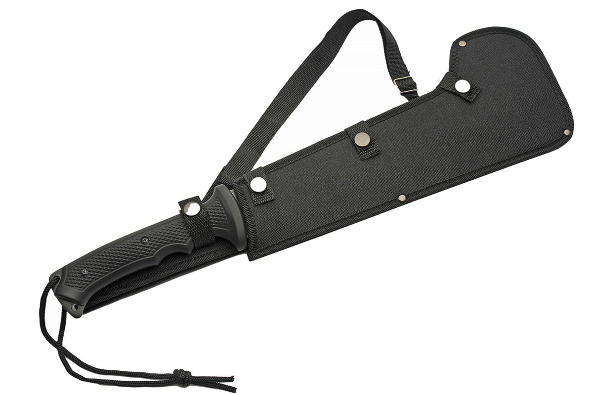 Heavy Duty Stainless Steel Machete with Gut Hook & Sheath - Full Tang 20" Blade