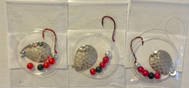 Walleye Crawler Harness Set - 24 Pack with Size 3 Colorado Blades and Hooks