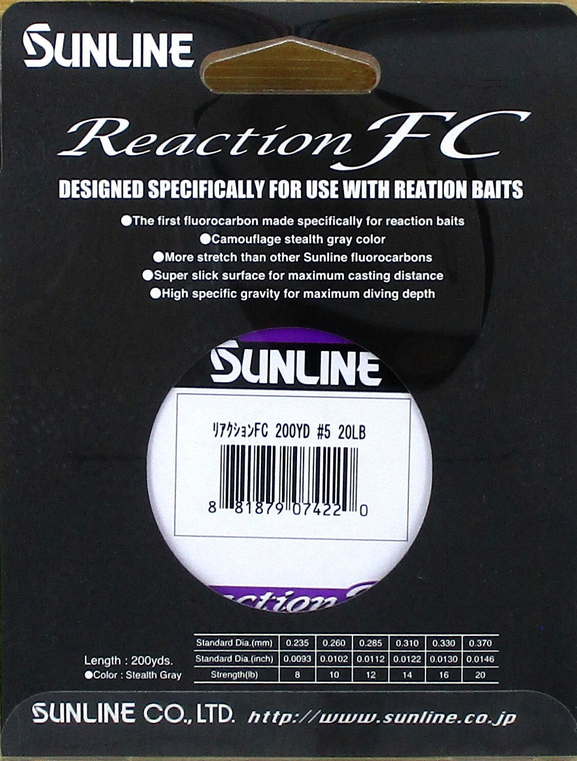 Fluorocarbon Fishing Line 20Lb - Stealth Gray, 5 Spools for Reaction Baits