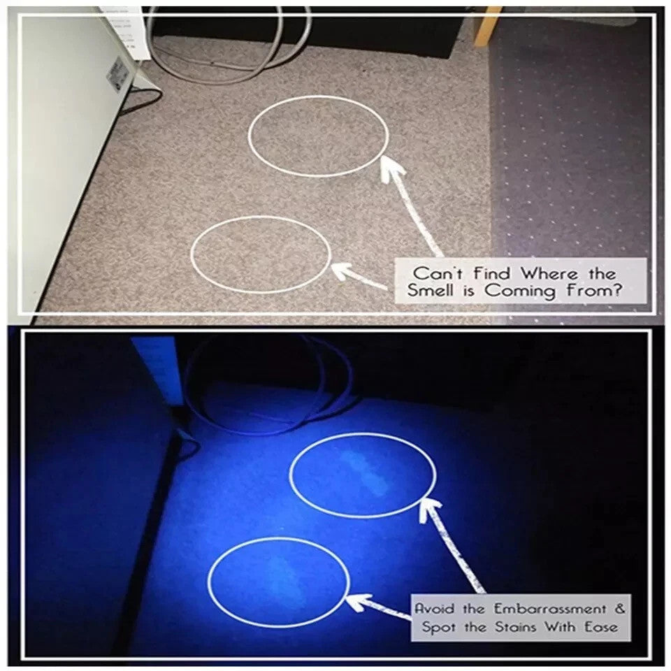 UV Black Light Flashlight Ultraviolet LED Urine Stain Detector - Multiple Sizes