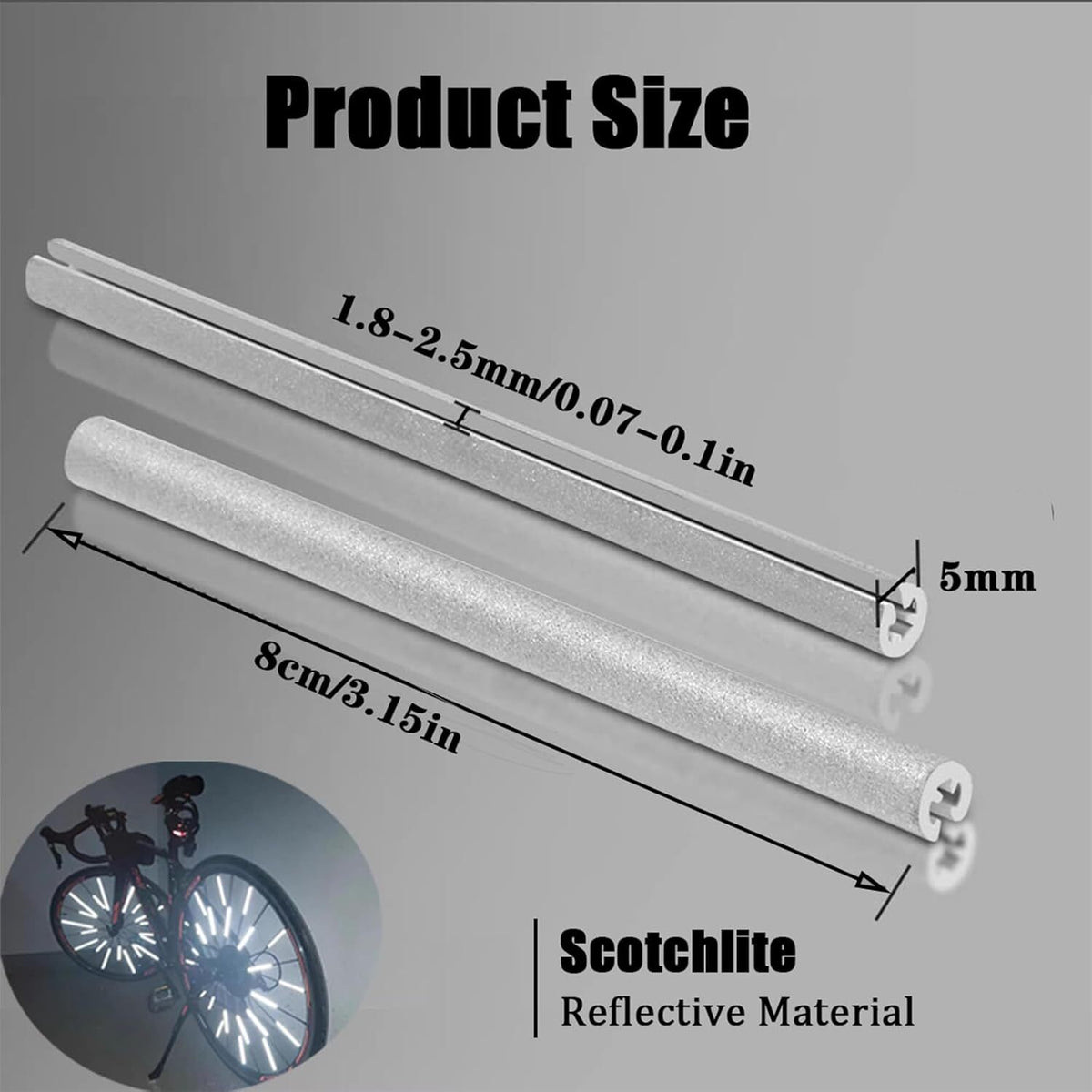 Bike Spoke Reflectors Set - 36 Waterproof 360° Visibility Bicycle Safety Accessories
