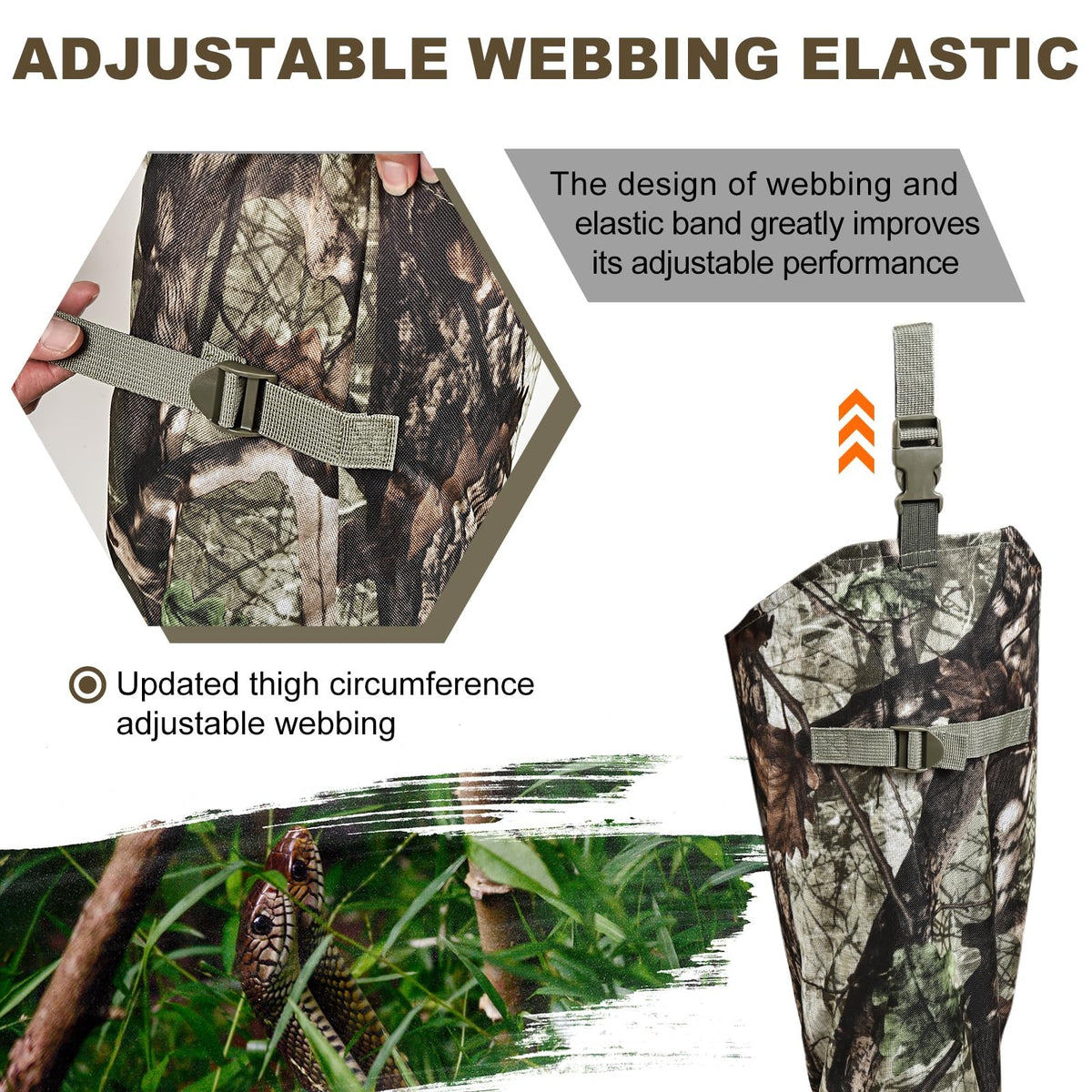 Waterproof Snake Bite Protection Chaps for Hunting | Adjustable Gaiters