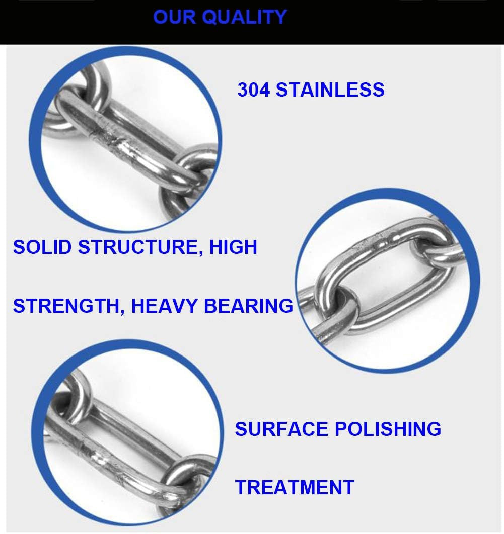 Heavy Duty Stainless Steel Chain for Punching Bags, Hanging Chair, Swing