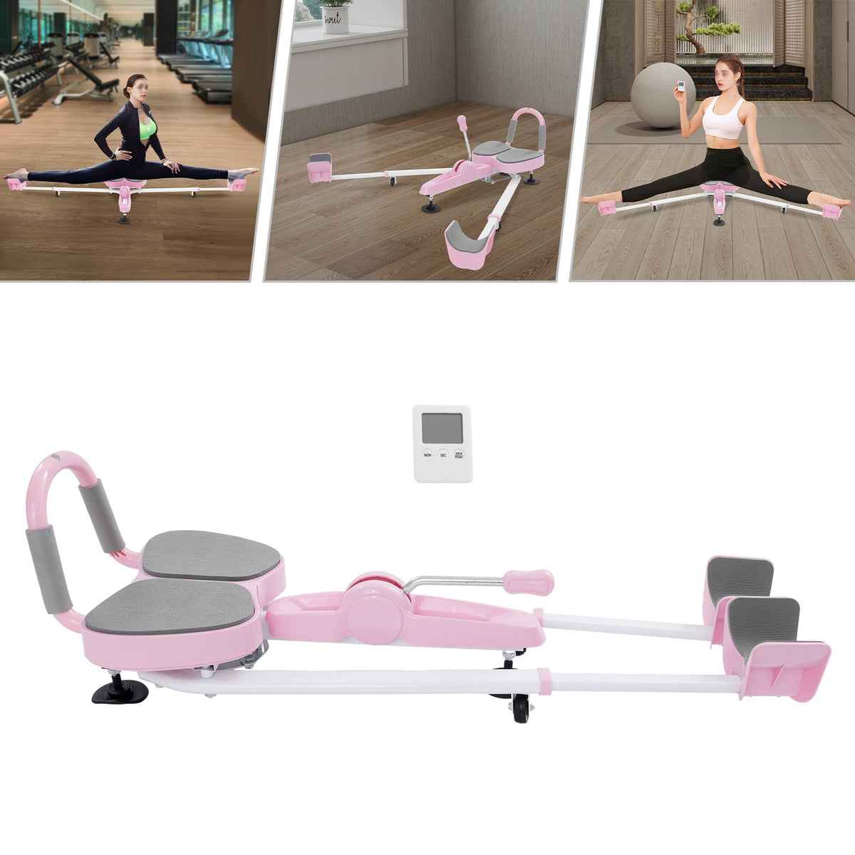 Heavy Duty Leg Stretcher for Flexibility - 180° Split Machine, Pink