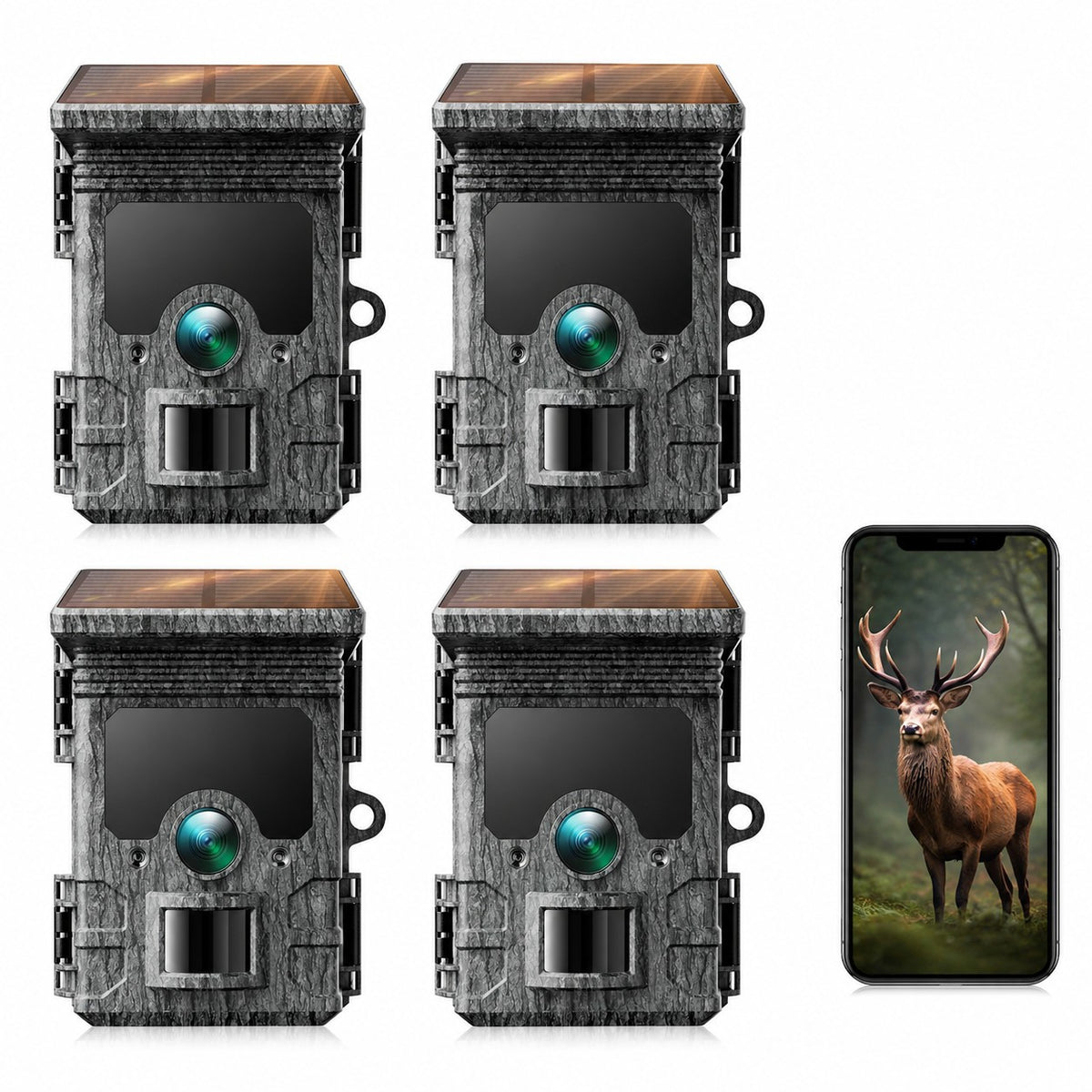 Solar Trail Camera 85MP 4K Night Vision WiFi Wildlife Hunting Cam