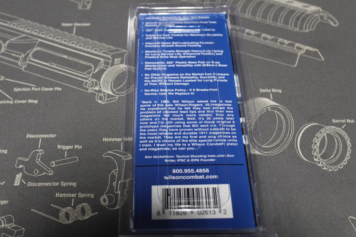 Wilson Combat 1911 Full Size .45 ACP 7-Round Magazine Black Finish