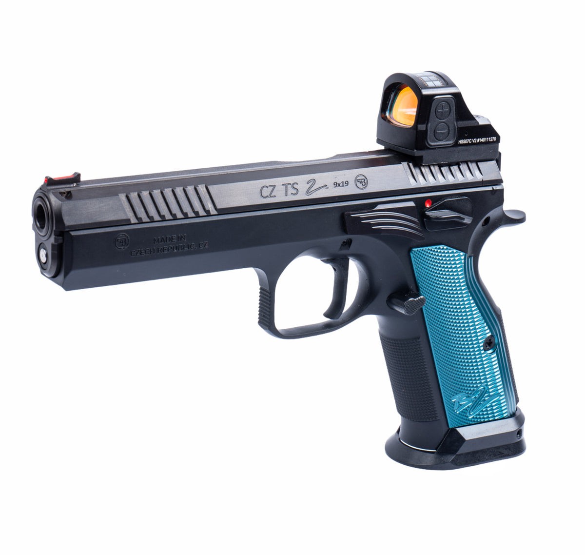 CZ Pistol Slide Stop for TS2 Shadow 2 SP-01 - Oversized Grip, Blued Finish