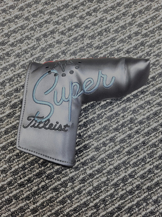 Scotty Cameron Blade Putter Headcover - Gray Black Red Golf Club Accessory