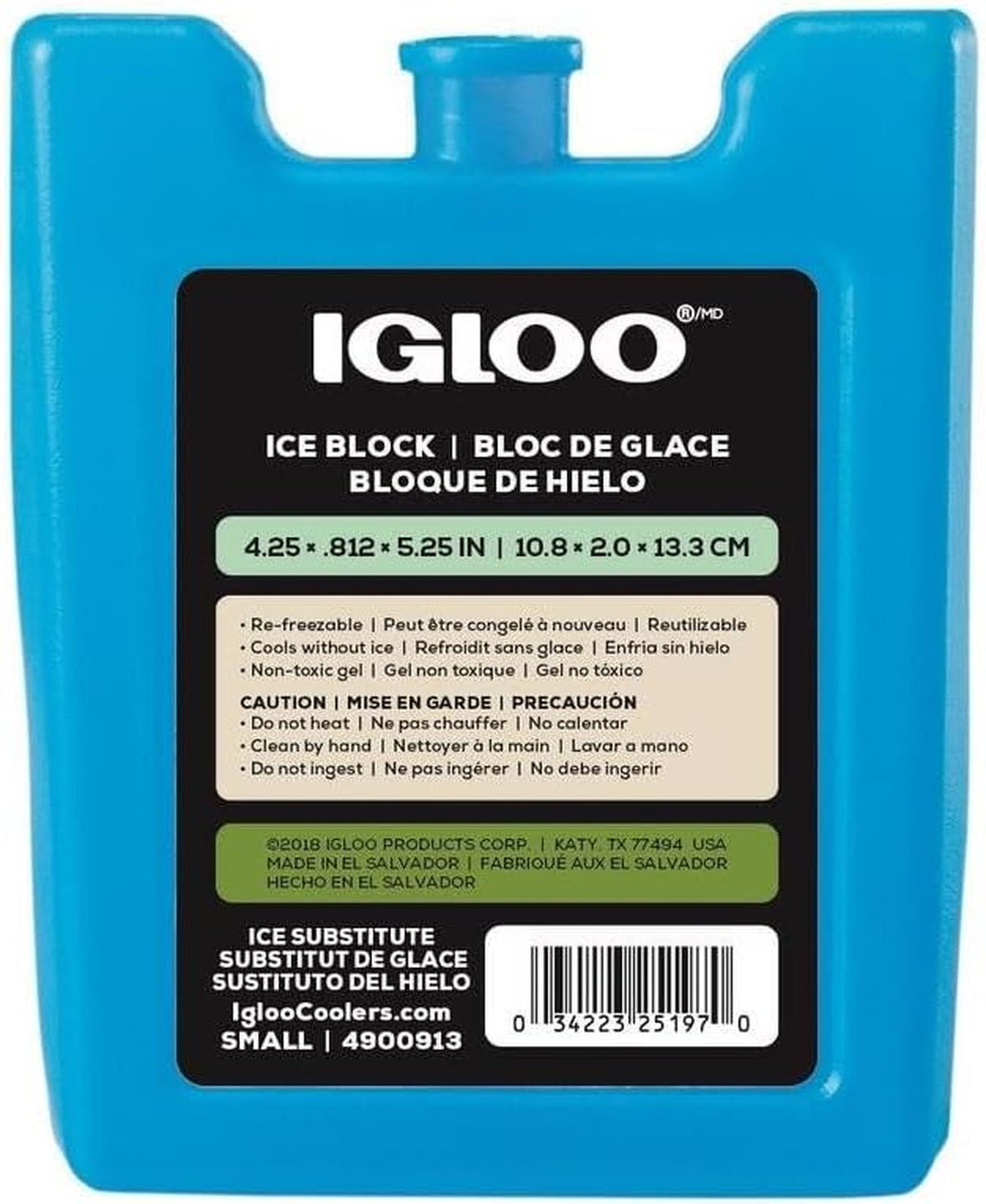 Reusable Ice Gel Pack 6.8 oz Blue for Coolers & Food Storage