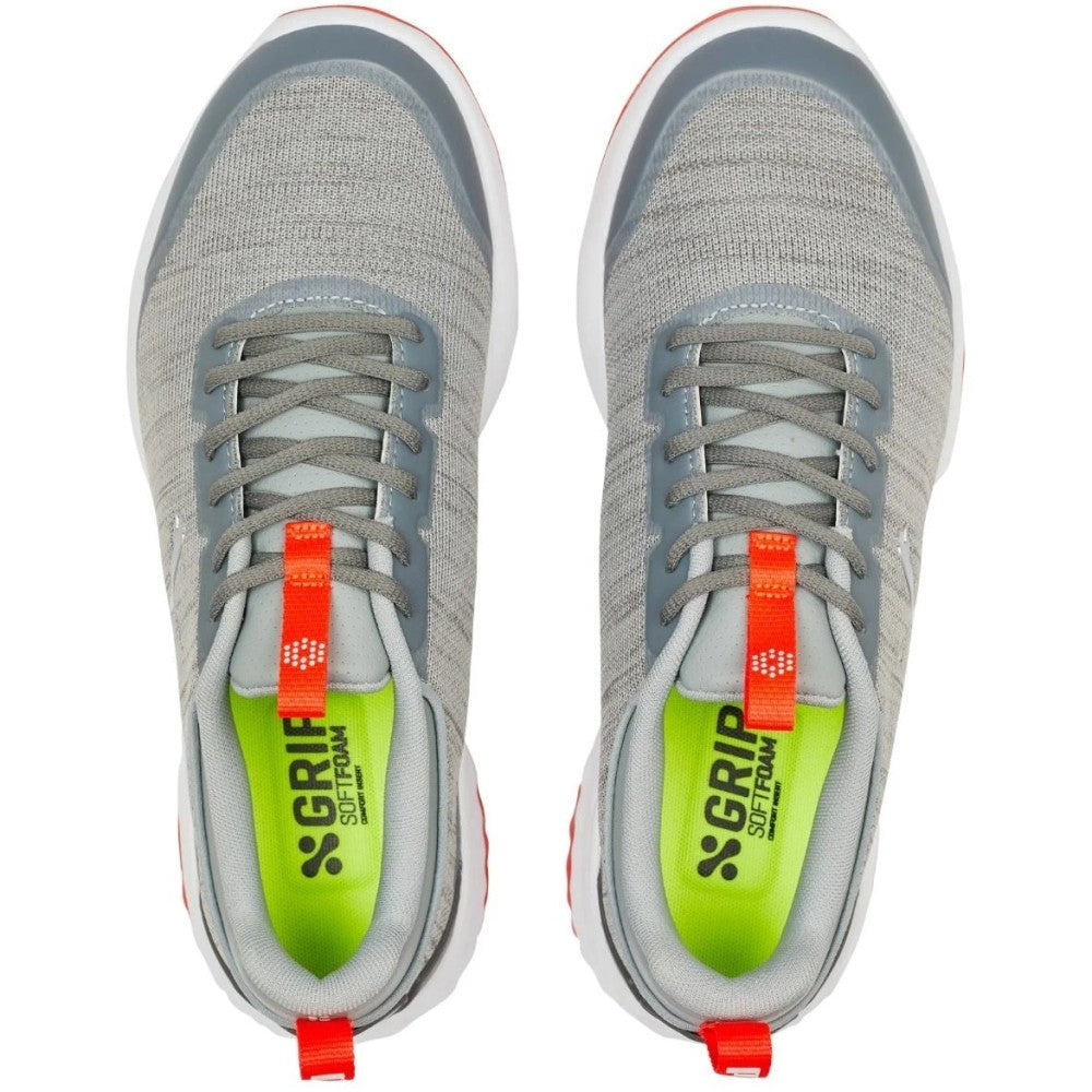 Golf Shoes Men Waterproof Performance Fusion Pro Gray Silver Red