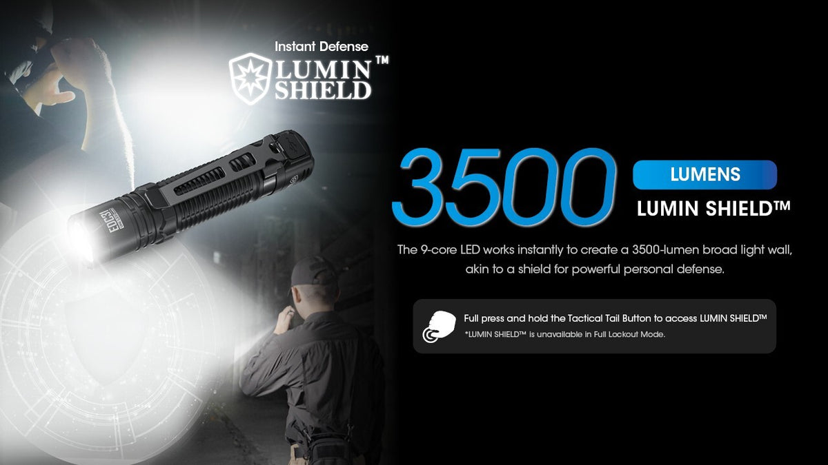 Rechargeable LED Flashlight 3500 Lumens USB-C Outdoor, EDC, Handheld Torch