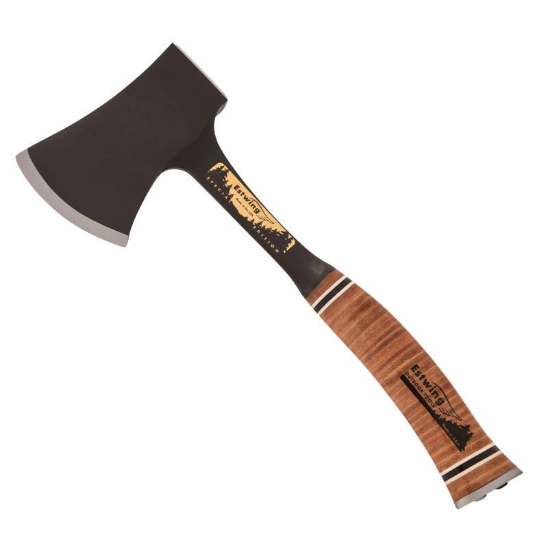 14 Inch Sportsman's Axe with Leather Grip - American Steel, Special Edition