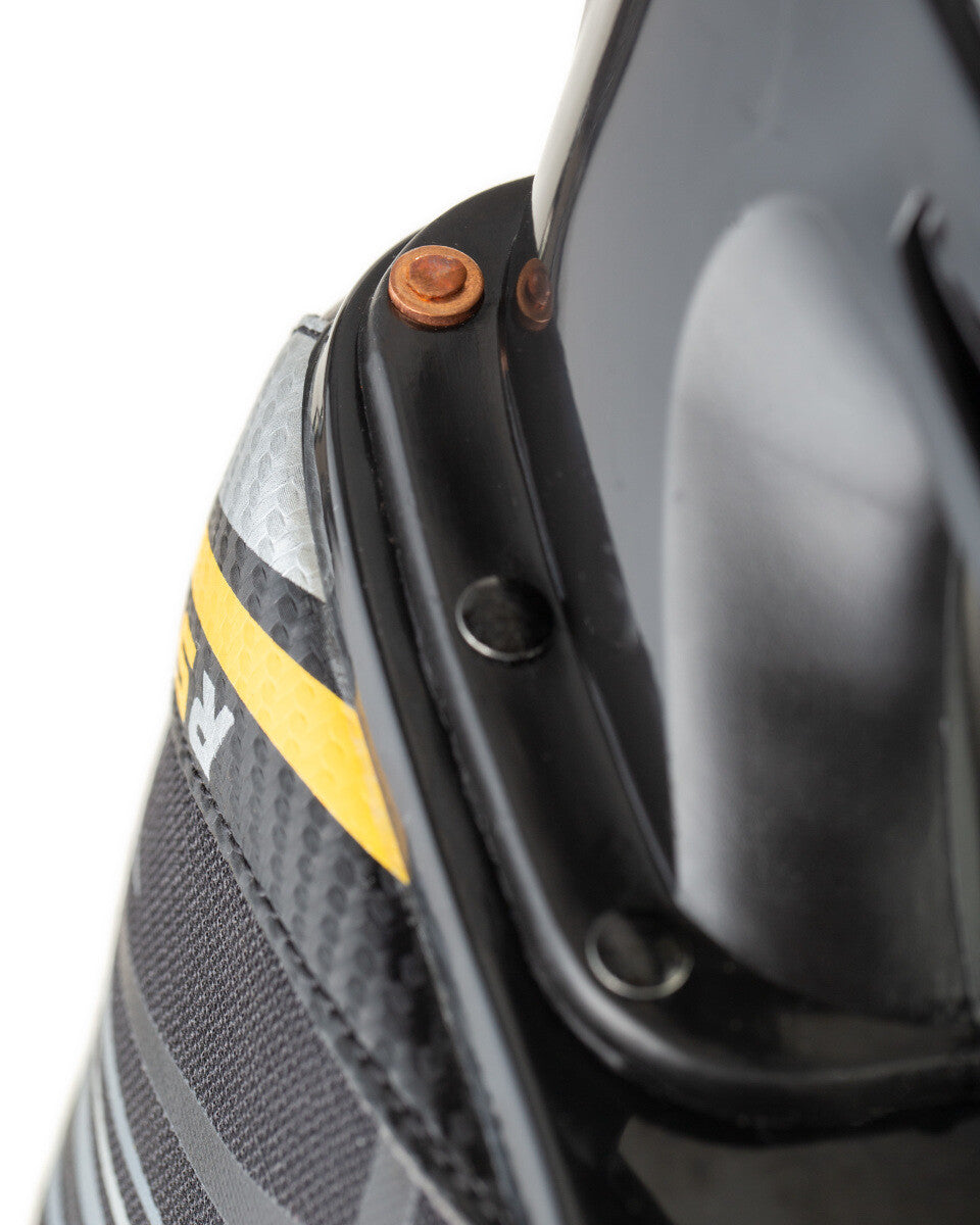 Men's Ice Hockey Skates - Sizes 5-13, Black with Silver & Gold Details